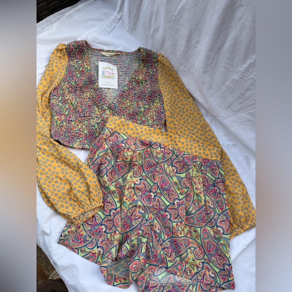 🆕 2 PIECE SHORT SET Multicolor Womens Set - Picture 7 of 7